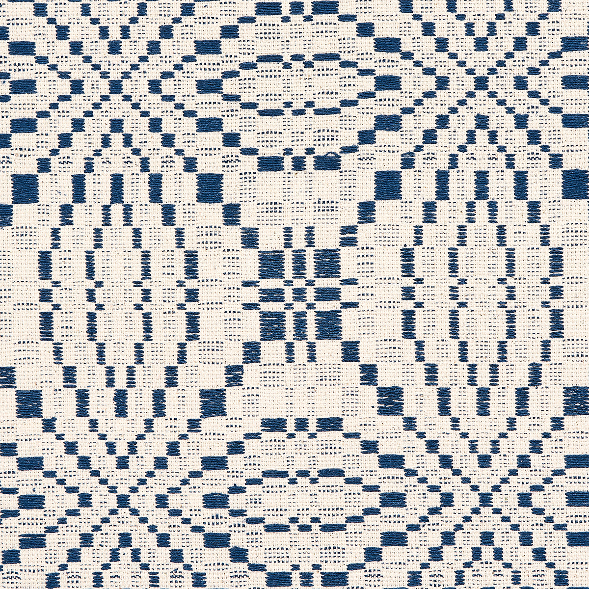 Schumacher Francestown Coverlet Navy Fabric