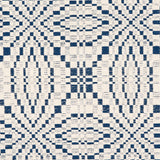 Schumacher Francestown Coverlet Navy Fabric