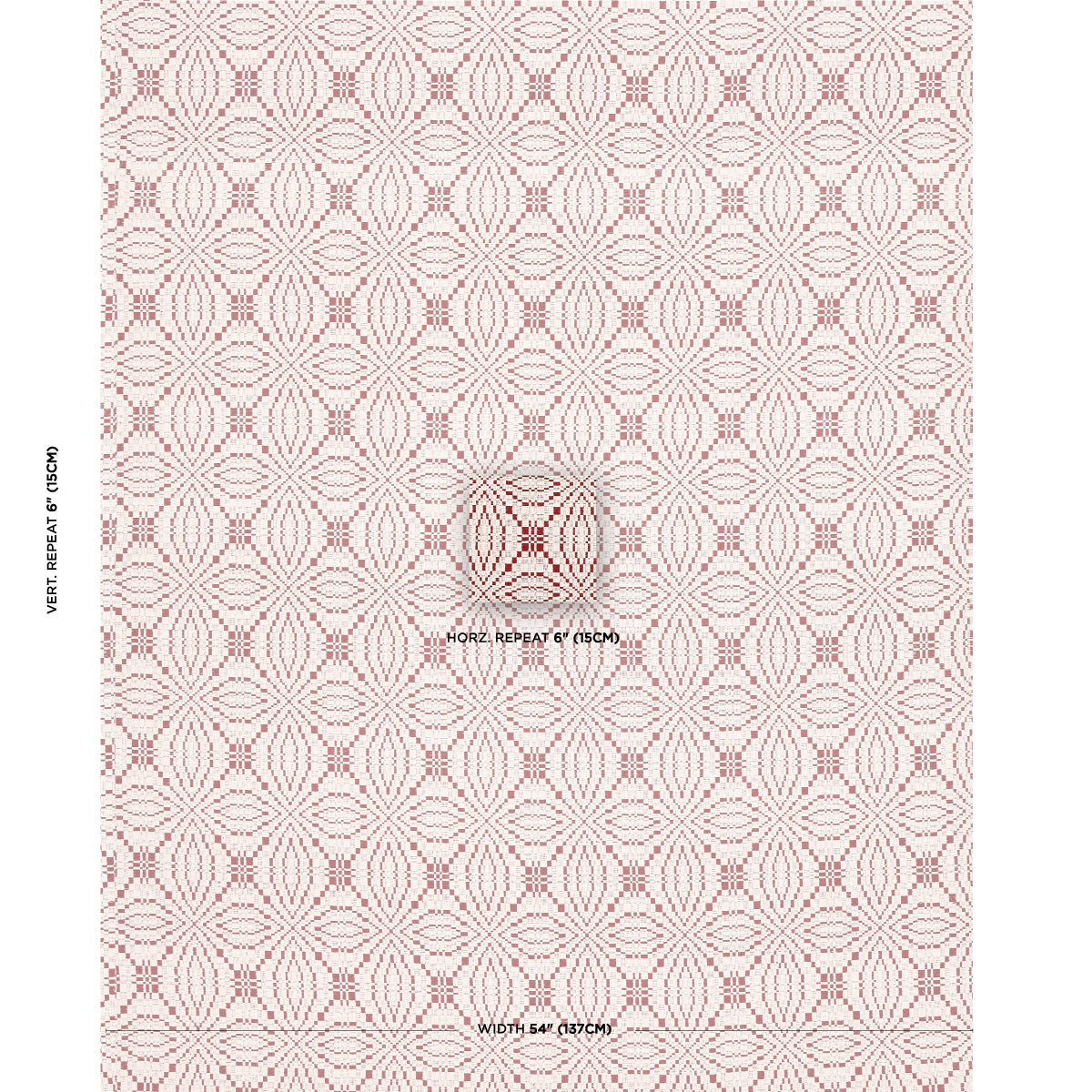 Schumacher Francestown Coverlet Crimson Fabric
