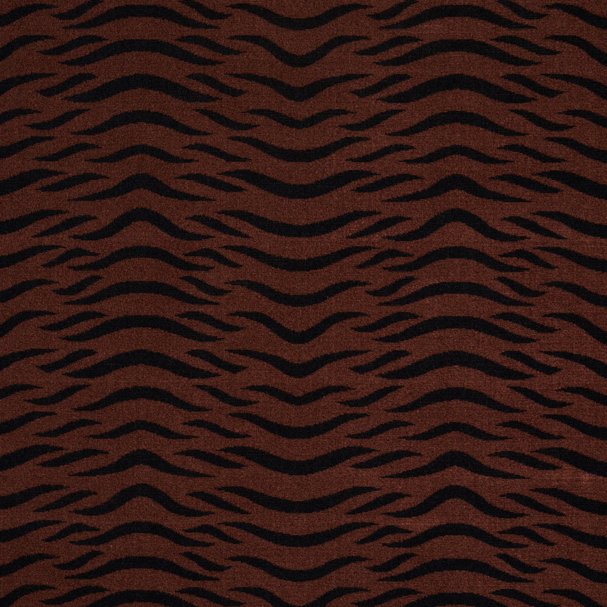 Schumacher Sabi Tiger Velvet Java Fabric - Eade's Wallpaper