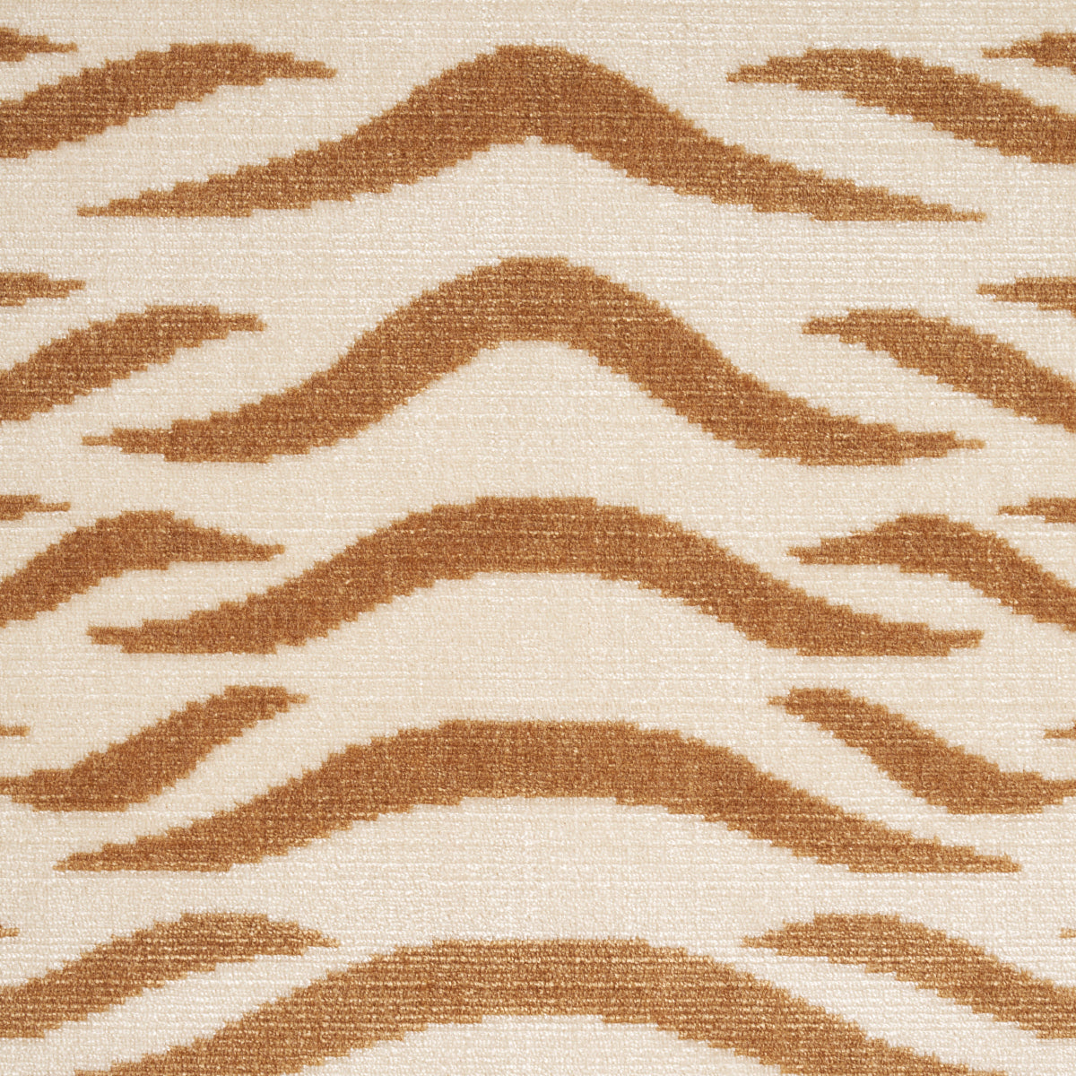 Schumacher Sabi Tiger Velvet Camel Fabric - Eade's Wallpaper