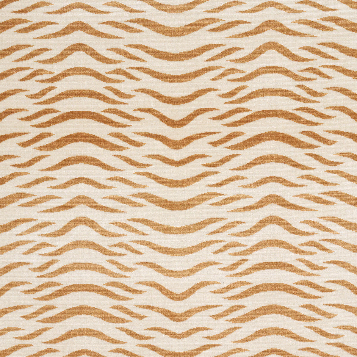 Schumacher Sabi Tiger Velvet Camel Fabric - Eade's Wallpaper