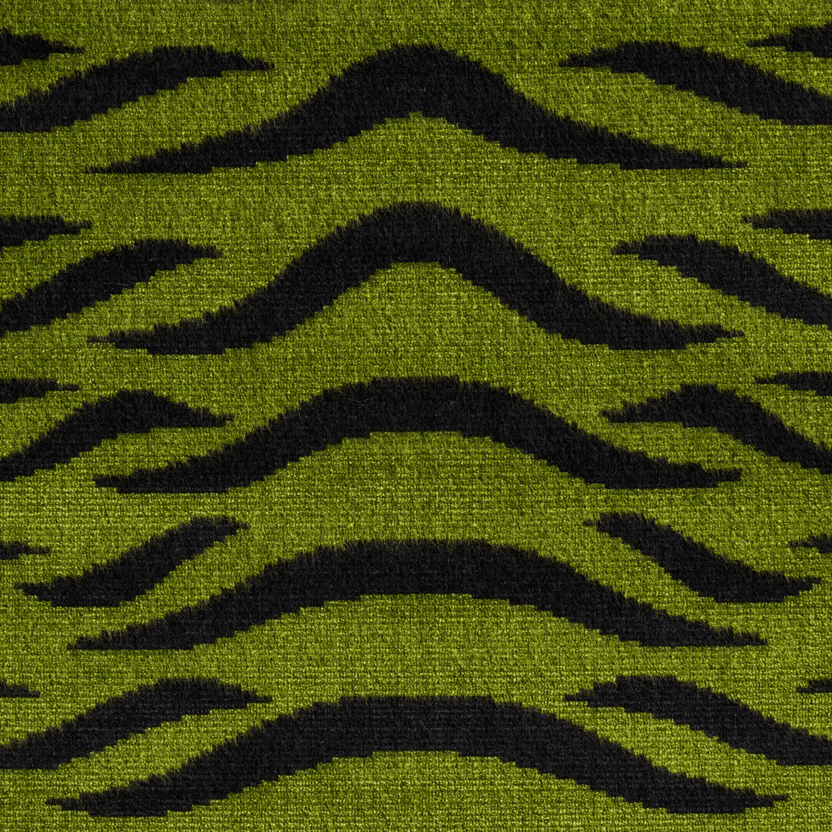 Schumacher Sabi Tiger Velvet Jungle Fabric - Eade's Wallpaper
