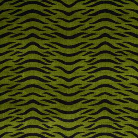 Schumacher Sabi Tiger Velvet Jungle Fabric - Eade's Wallpaper