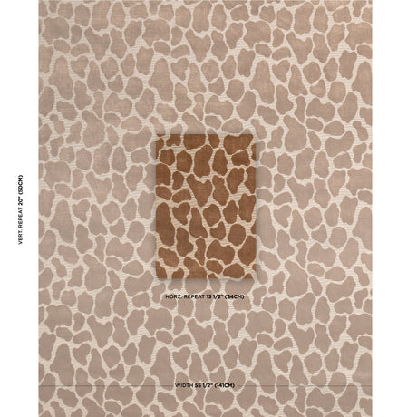 Schumacher Giraffe Velvet Safari Fabric
