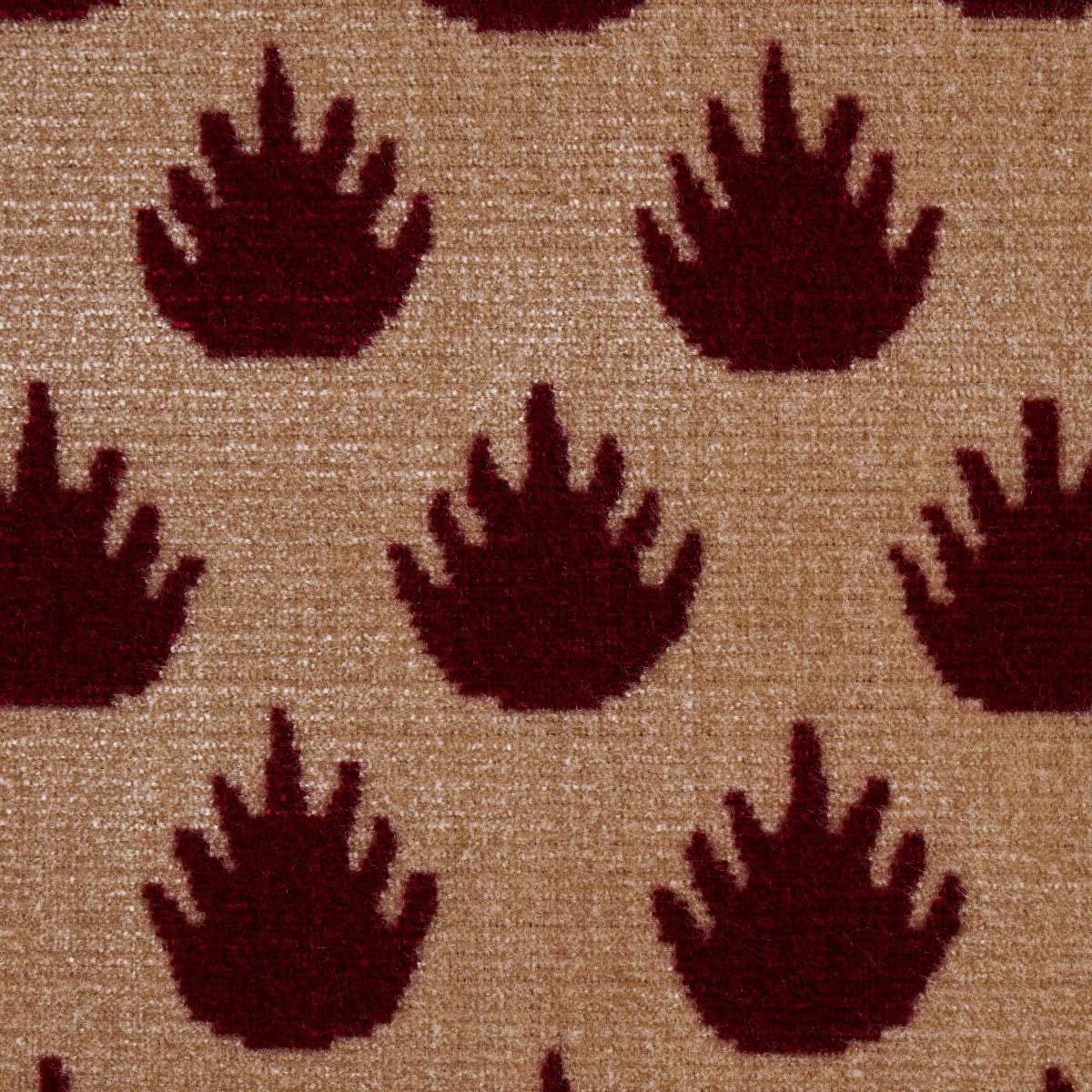 Schumacher Coronation Velvet Garnet Fabric