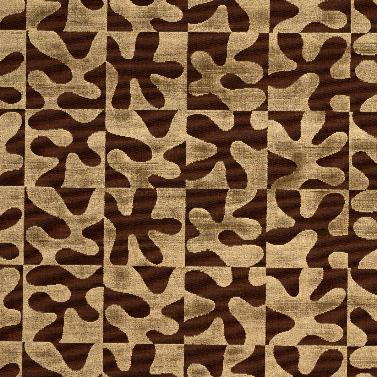 Schumacher Modern Dance Velvet Gold Fabric - Eade's Wallpaper