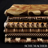 Schumacher Modern Dance Velvet Gold Fabric - Eade's Wallpaper