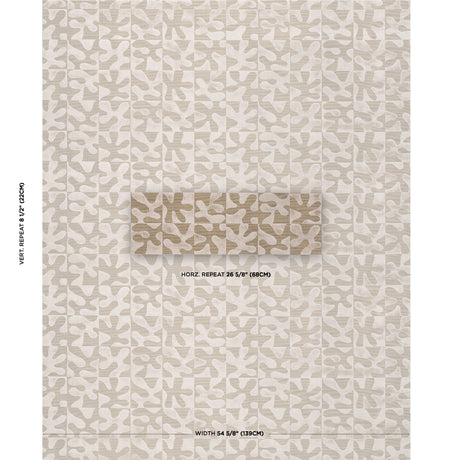 Schumacher Modern Dance Velvet Champagne Fabric - Eade's Wallpaper