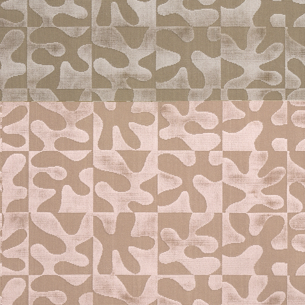 Schumacher Modern Dance Velvet Champagne Fabric - Eade's Wallpaper