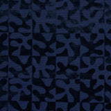 Schumacher Modern Dance Velvet Midnight Blue Fabric - Eade's Wallpaper
