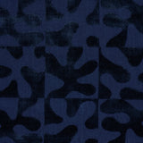 Schumacher Modern Dance Velvet Midnight Blue Fabric - Eade's Wallpaper