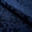 Schumacher Modern Dance Velvet Midnight Blue Fabric - Eade's Wallpaper