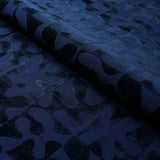 Schumacher Modern Dance Velvet Midnight Blue Fabric - Eade's Wallpaper