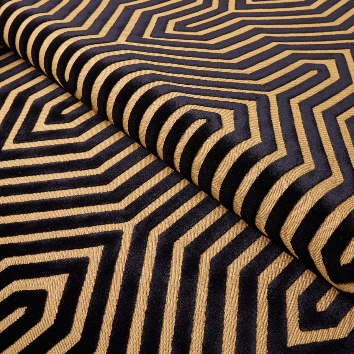 Schumacher Vanderbilt Velvet Tortoise Fabric - Eade's Wallpaper