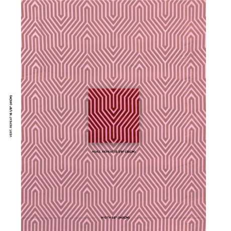 Schumacher Vanderbilt Velvet Fuchsia Fabric - Eade's Wallpaper