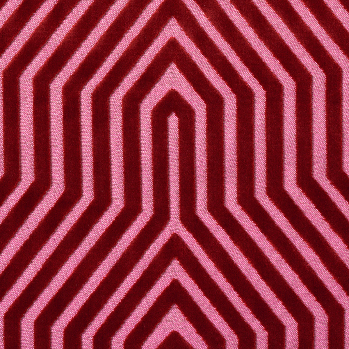 Schumacher Vanderbilt Velvet Fuchsia Fabric - Eade's Wallpaper