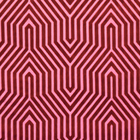 Schumacher Vanderbilt Velvet Fuchsia Fabric - Eade's Wallpaper