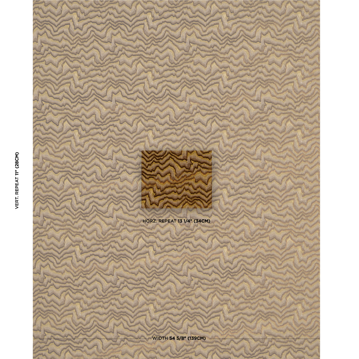 Schumacher Zambezi Velvet Bronze Fabric - Eade's Wallpaper