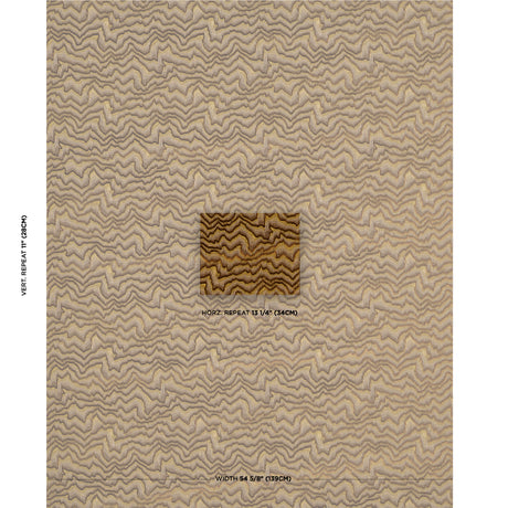 Schumacher Zambezi Velvet Bronze Fabric - Eade's Wallpaper