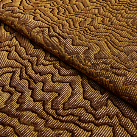 Schumacher Zambezi Velvet Bronze Fabric - Eade's Wallpaper