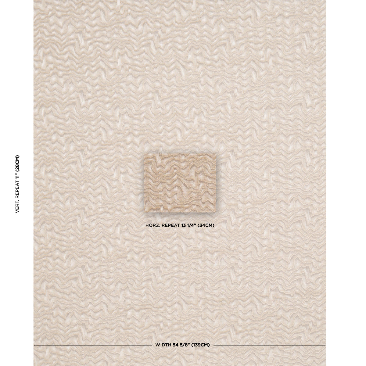 Schumacher Zambezi Velvet Champagne Fabric - Eade's Wallpaper