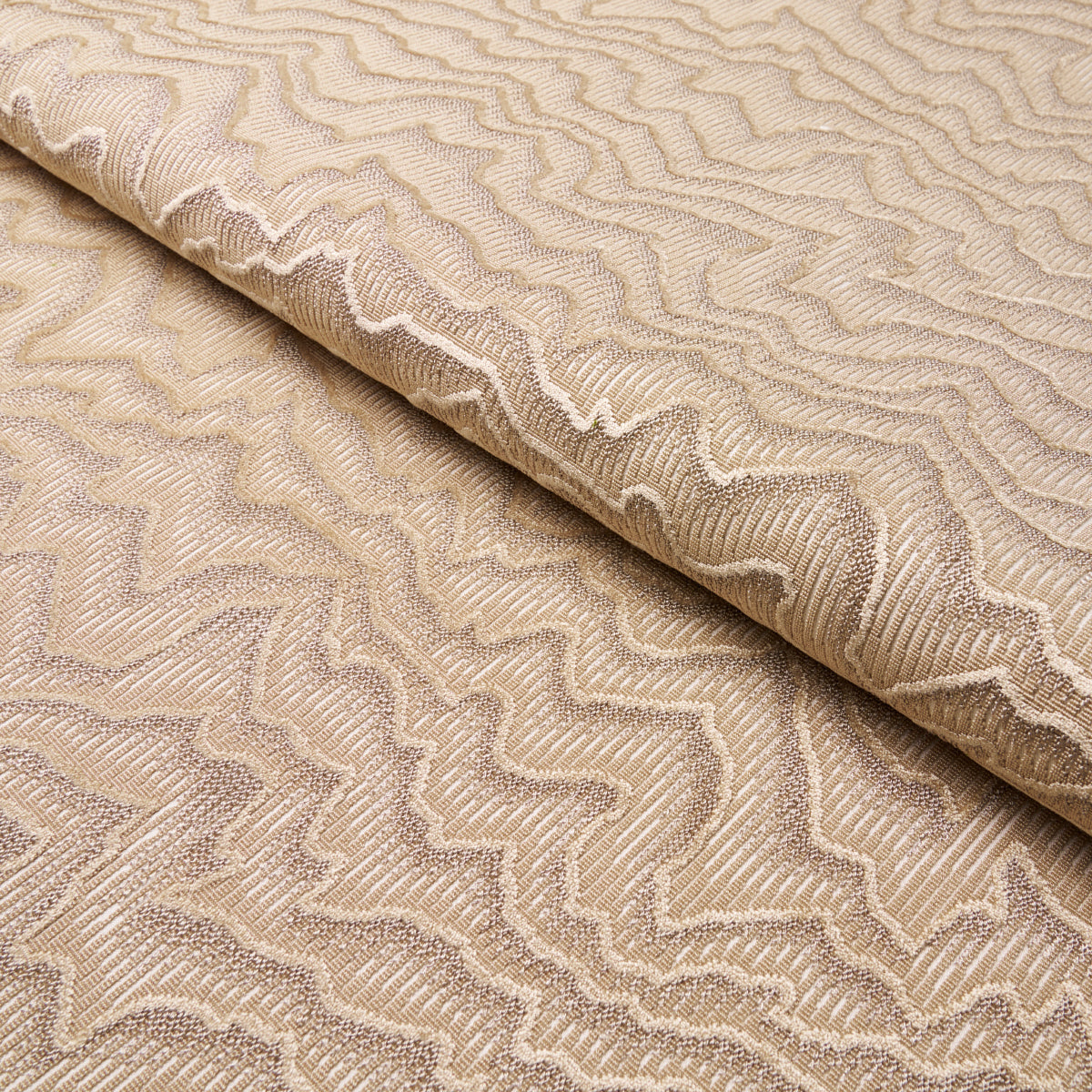 Schumacher Zambezi Velvet Champagne Fabric - Eade's Wallpaper