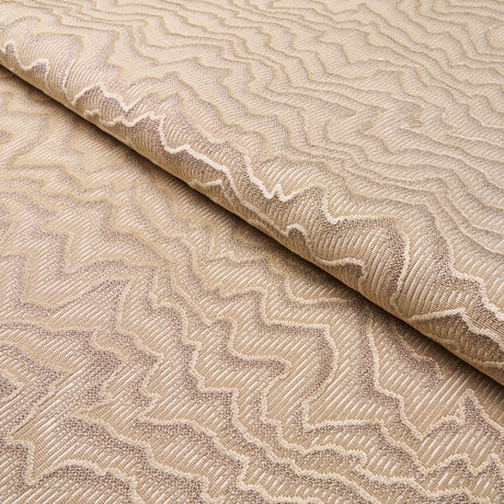 Schumacher Zambezi Velvet Champagne Fabric - Eade's Wallpaper