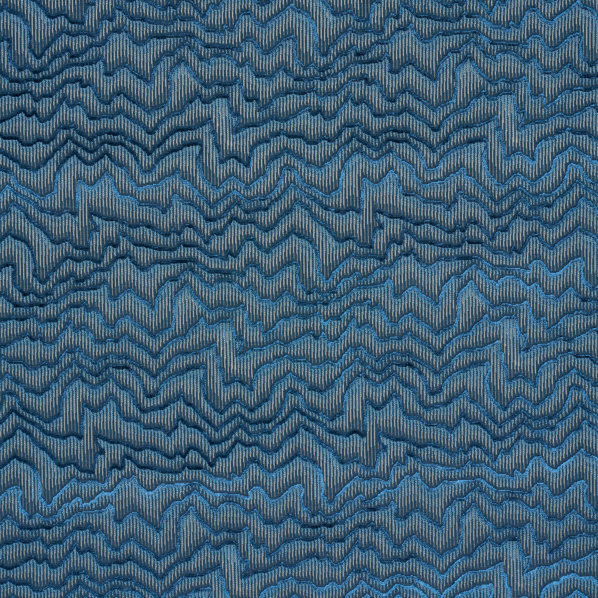 Schumacher Zambezi Velvet Slate Blue Fabric - Eade's Wallpaper