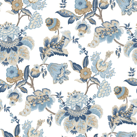 Galerie Blooming Garden Floral Blue Wallpaper 8303