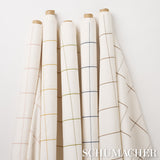 Schumacher Woodman Check Olive Fabric - Eade's Wallpaper