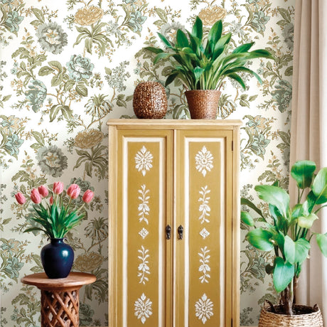 Galerie Blooming Garden Floral Blue Wallpaper 8305