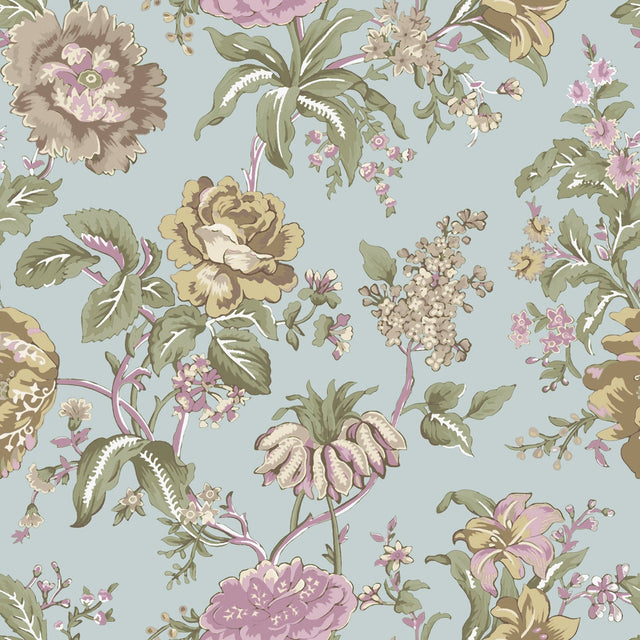 Galerie Blooming Garden Floral Blue Wallpaper 8307