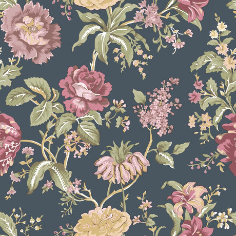 Galerie Blooming Garden Floral Blue Wallpaper 8308