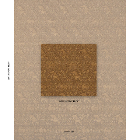 Schumacher Animali Bronze Fabric