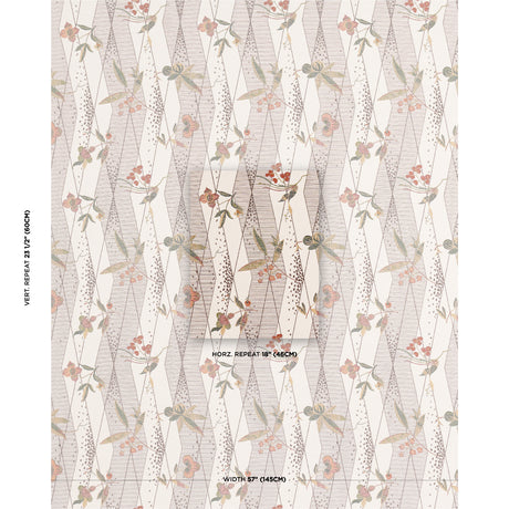 Schumacher Romola Floral Birch Fabric - Eade's Wallpaper