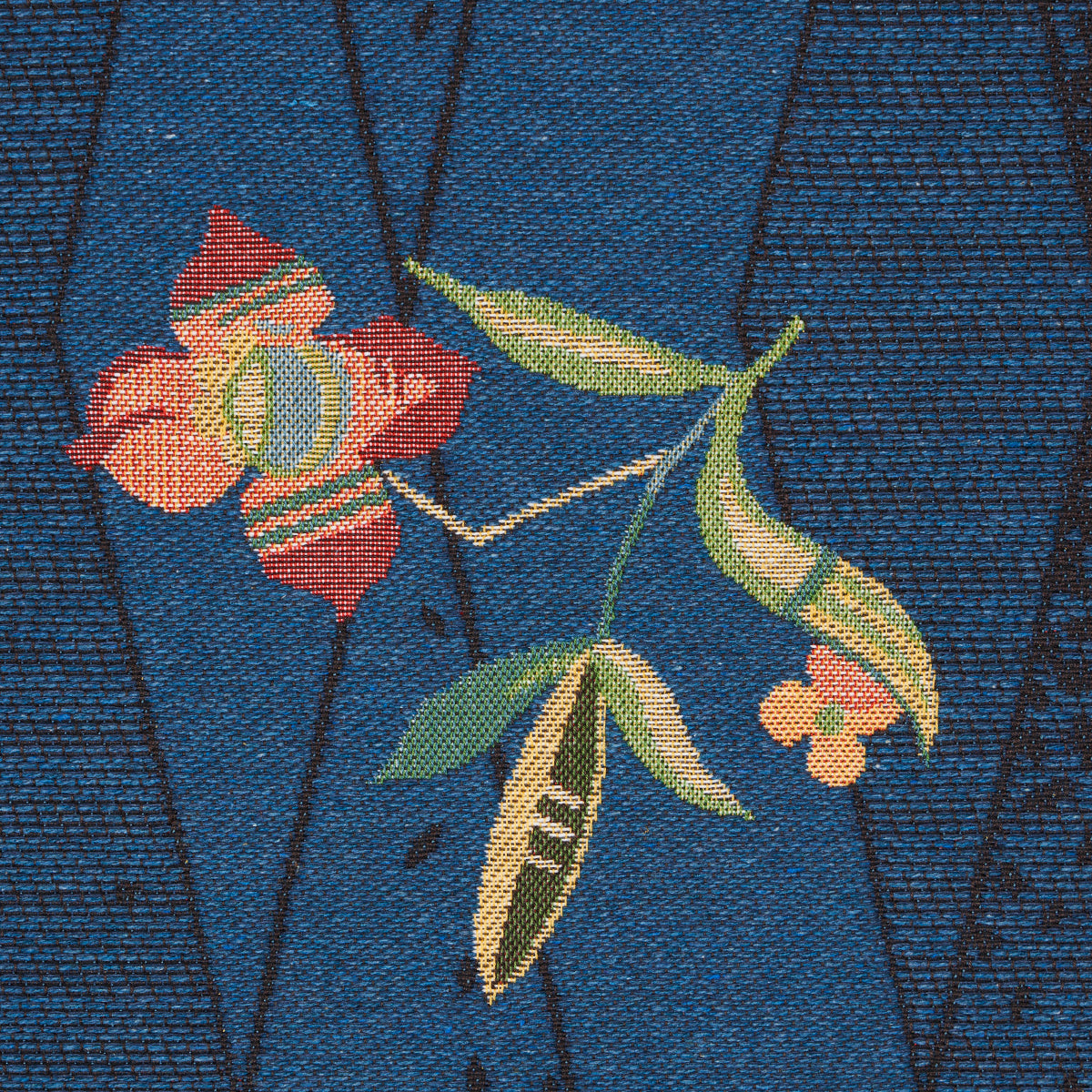 Schumacher Romola Floral Cadet Fabric - Eade's Wallpaper