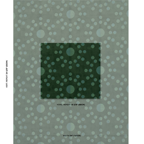 Schumacher Moon Phase Velvet Green Fabric - Eade's Wallpaper