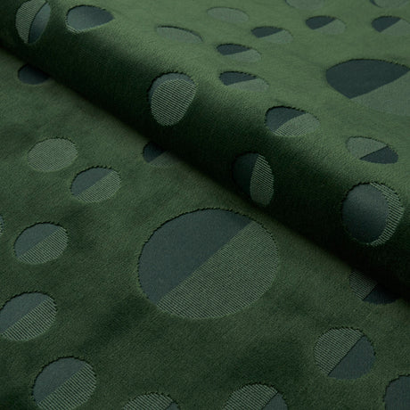 Schumacher Moon Phase Velvet Green Fabric - Eade's Wallpaper