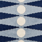 Schumacher Backgammon Cut Velvet Blue Fabric
