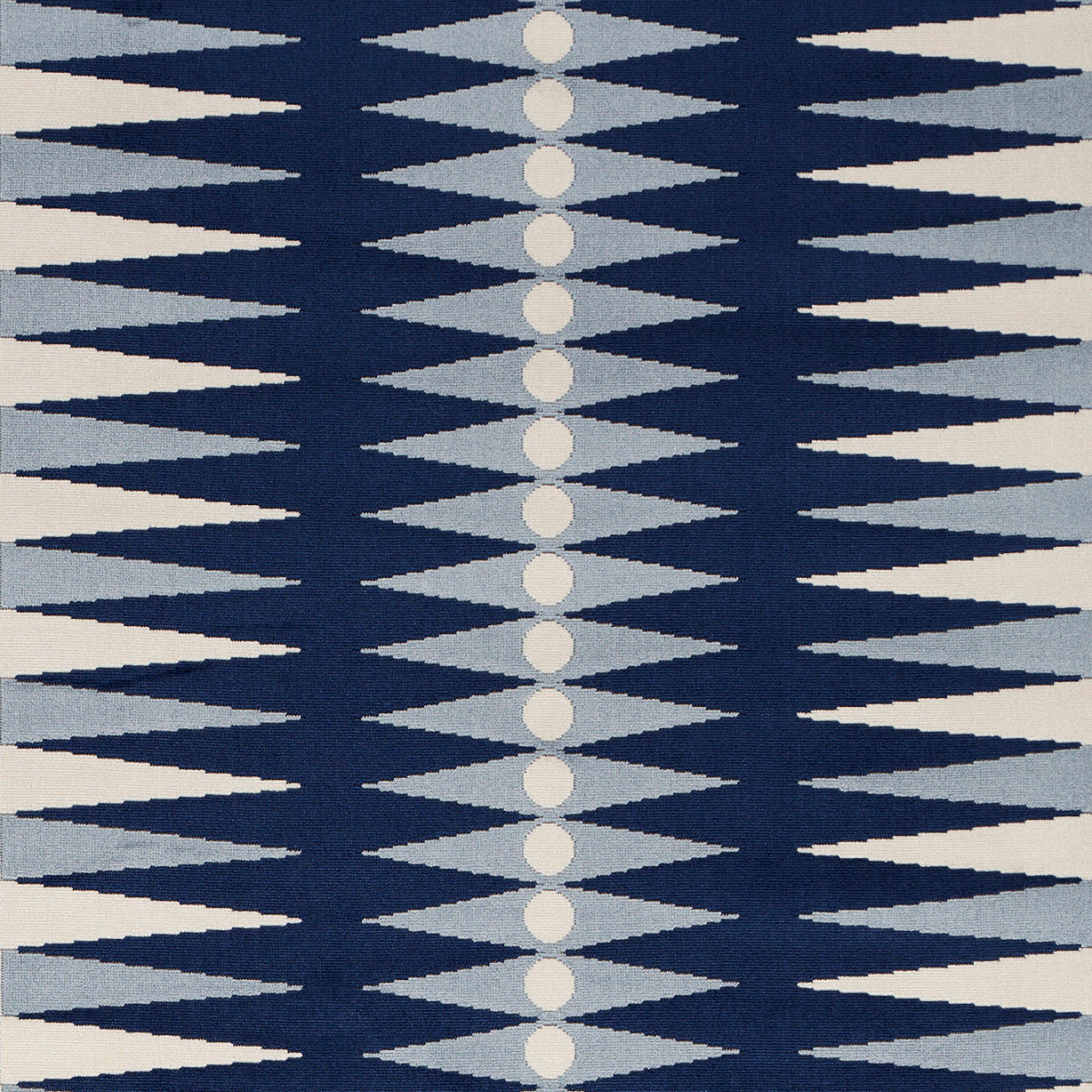 Schumacher Backgammon Cut Velvet Blue Fabric