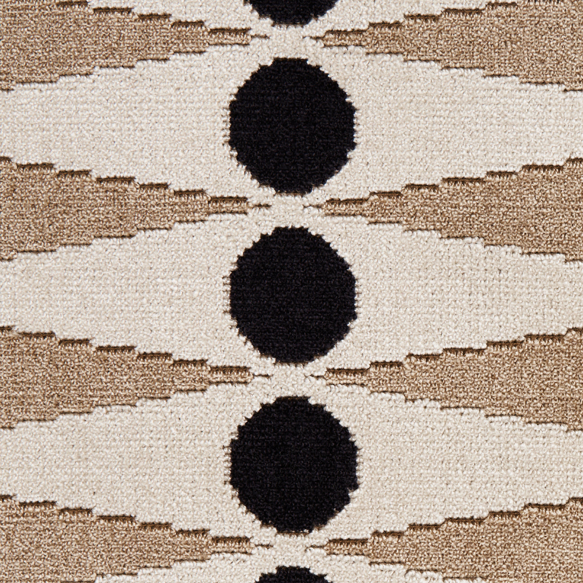 Schumacher Backgammon Cut Velvet Neutral Fabric