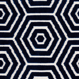 Schumacher Bees Knees Cut Velvet Navy Fabric