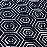 Schumacher Bees Knees Cut Velvet Navy Fabric