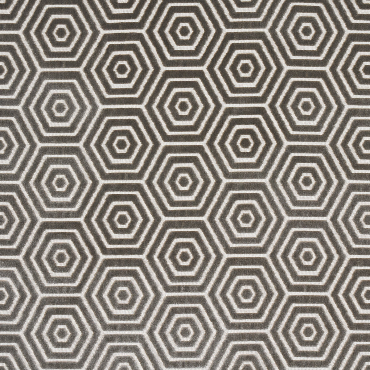 Schumacher Bees Knees Cut Velvet Grey Fabric
