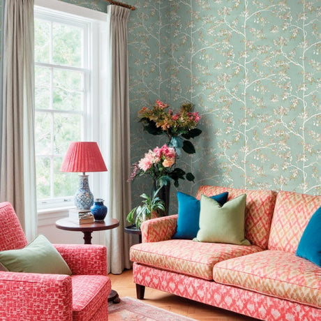 Galerie Blooming Garden Floral Blue Wallpaper 8321