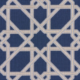 Schumacher Le Maroc Épinglé Blue Fabric - Eade's Wallpaper