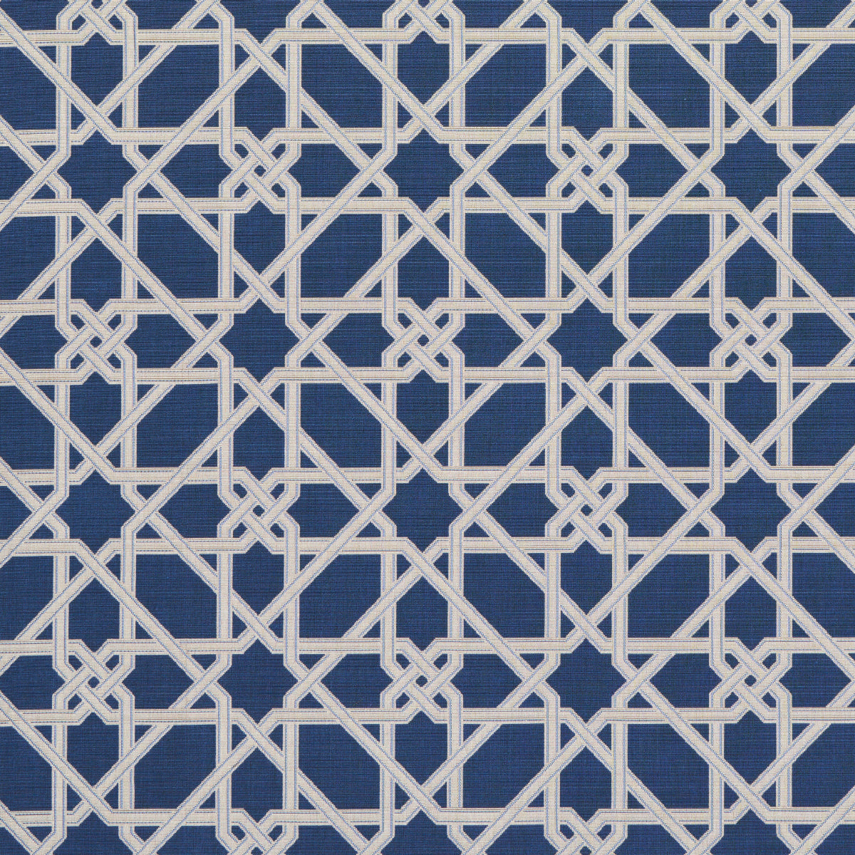 Schumacher Le Maroc Épinglé Blue Fabric - Eade's Wallpaper
