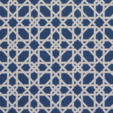 Schumacher Le Maroc Épinglé Blue Fabric - Eade's Wallpaper