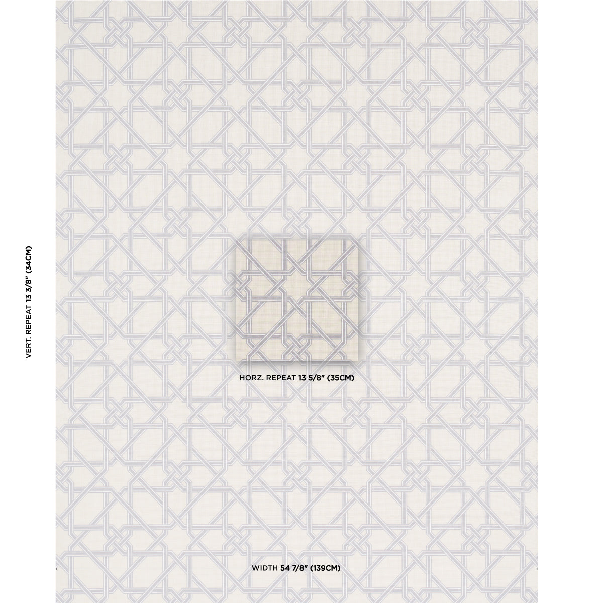 Schumacher Le Maroc Épinglé Dove Fabric - Eade's Wallpaper